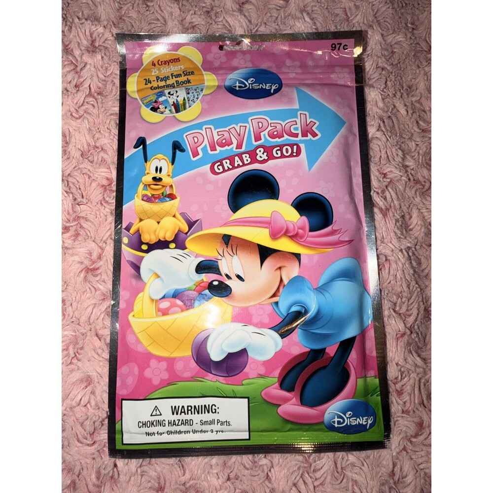 Disney Minnie Mouse Play Pack Grab & Go Activity Color Sticker Pluto Easter